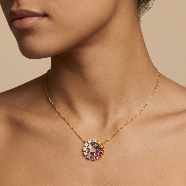 Chromatic Loop - Lab Diamond Necklace