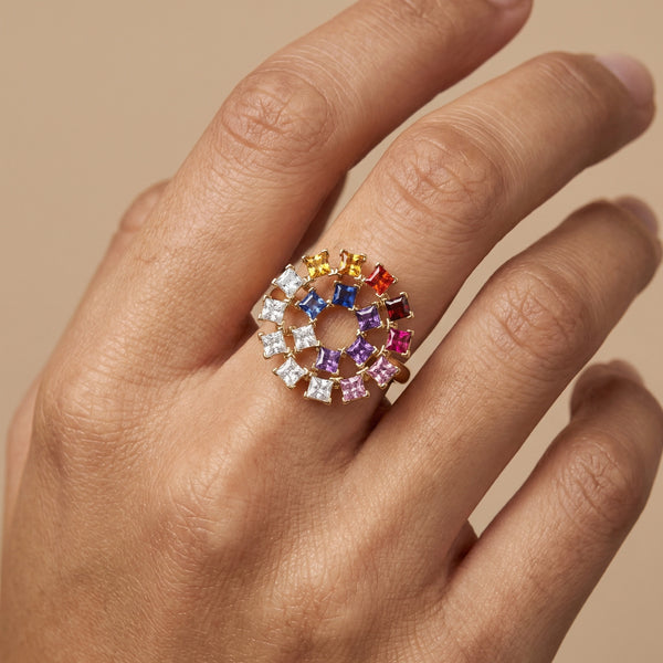 Chromatic Loop - Lab Diamond Ring