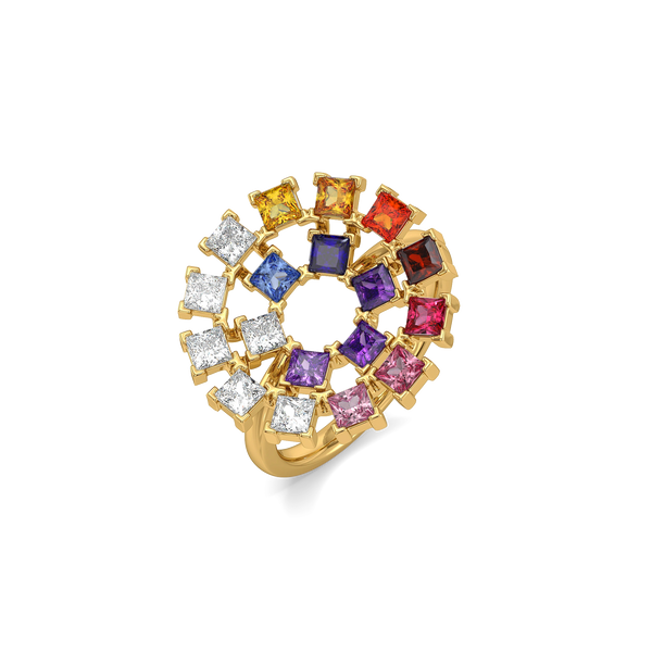 Chromatic Loop - Lab Diamond Ring