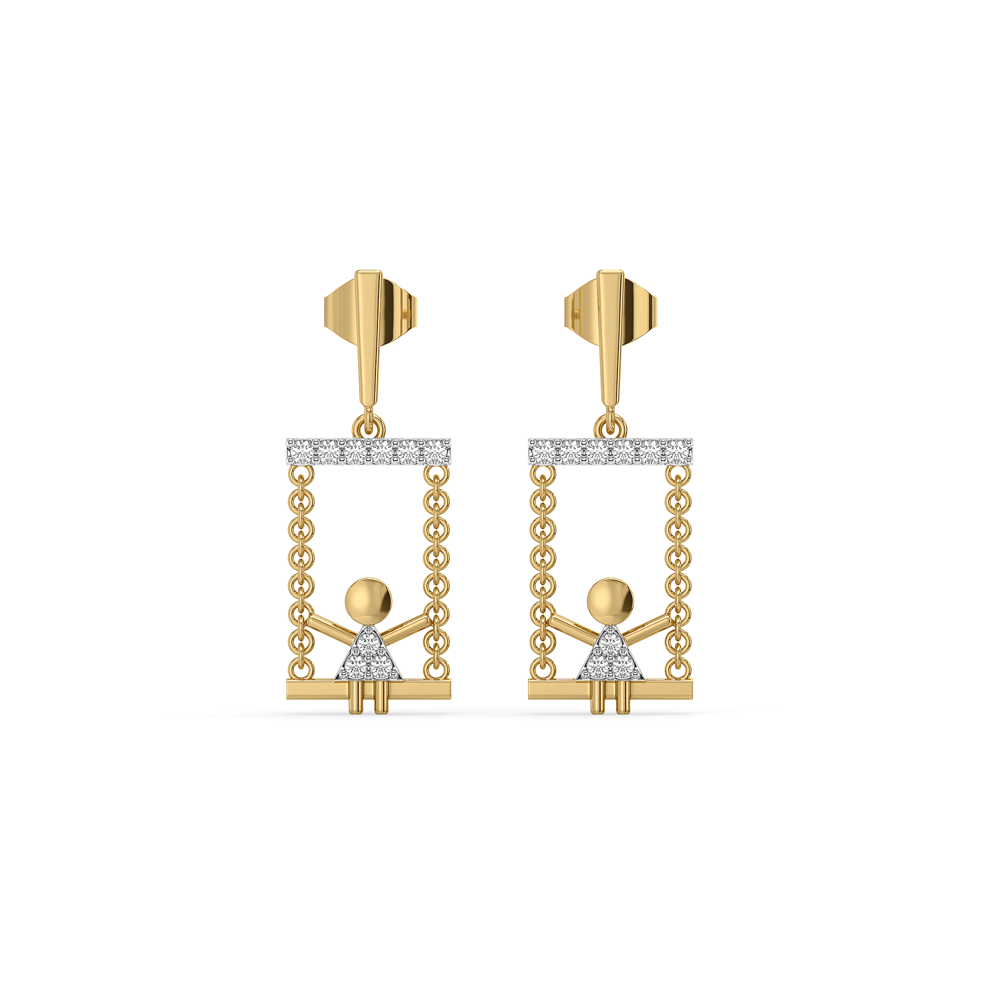 Little Swing - Lab Diamond Drop Earrings
