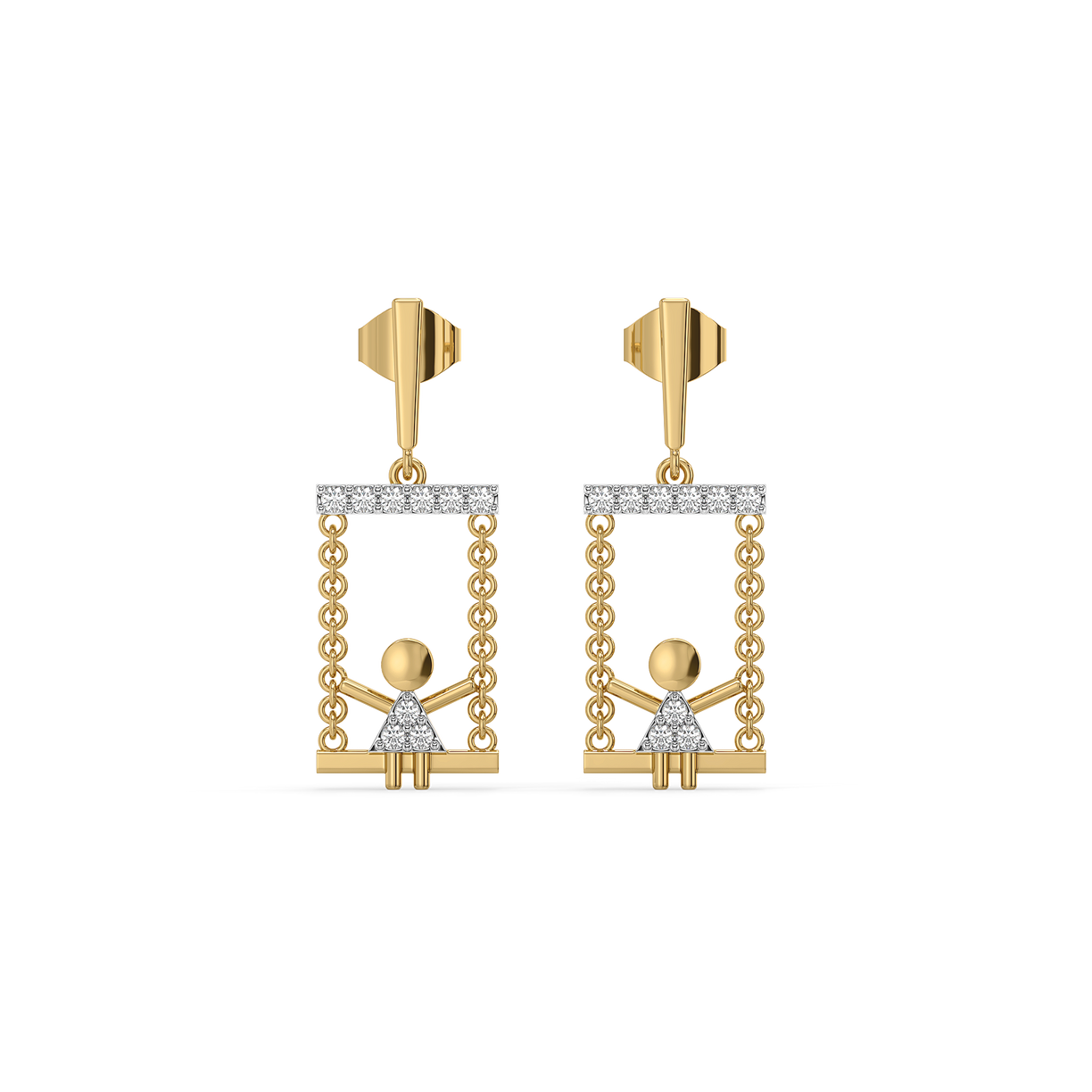 Little Swing - Lab Diamond Drop Earrings