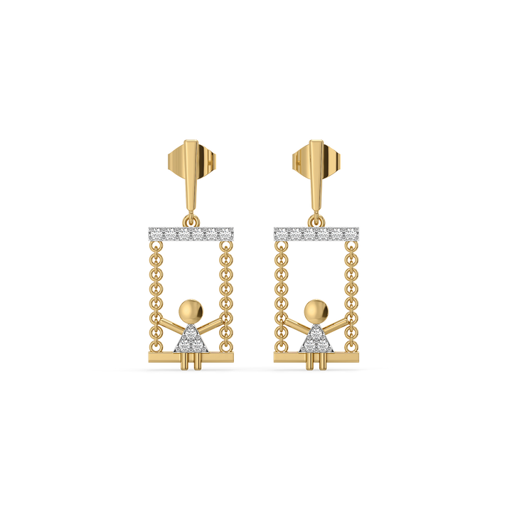 Little Swing - Lab Diamond Drop Earrings