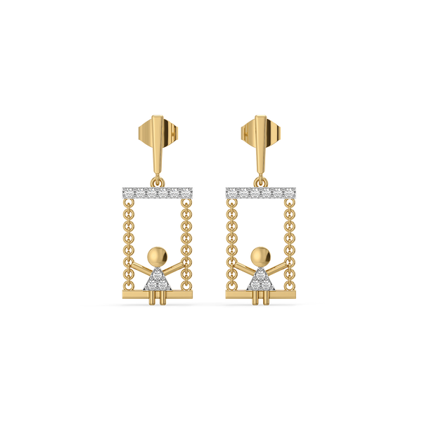 Lukson Little Swing Lab Grown Diamond Drop Earrings