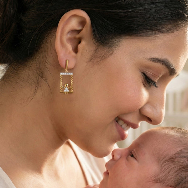 Little Swing - Lab Diamond Drop Earrings