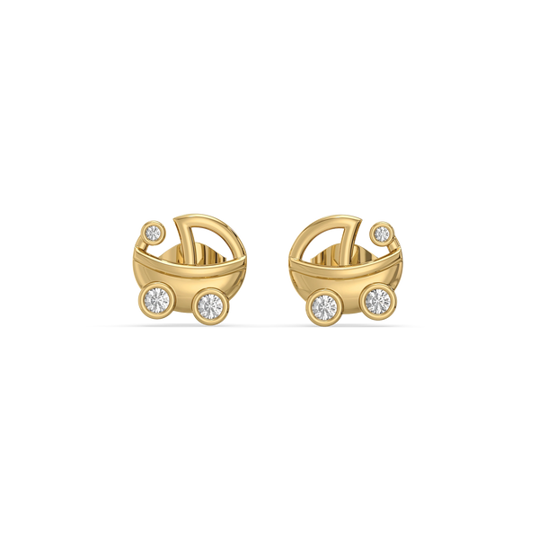 Lab grown diamond stud earrings India | Lukson