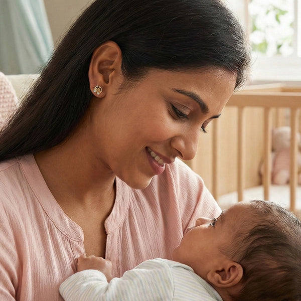 Cradle Glow - Lab Diamond Stud Earrings