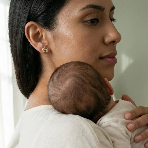 Cradle Glow - Lab Diamond Stud Earrings