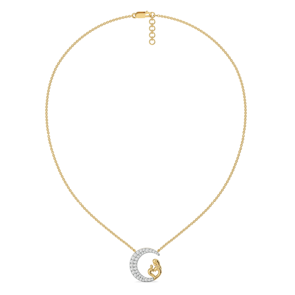 Mother Moon - Lab Grown Diamond Necklace Online - Lukson 