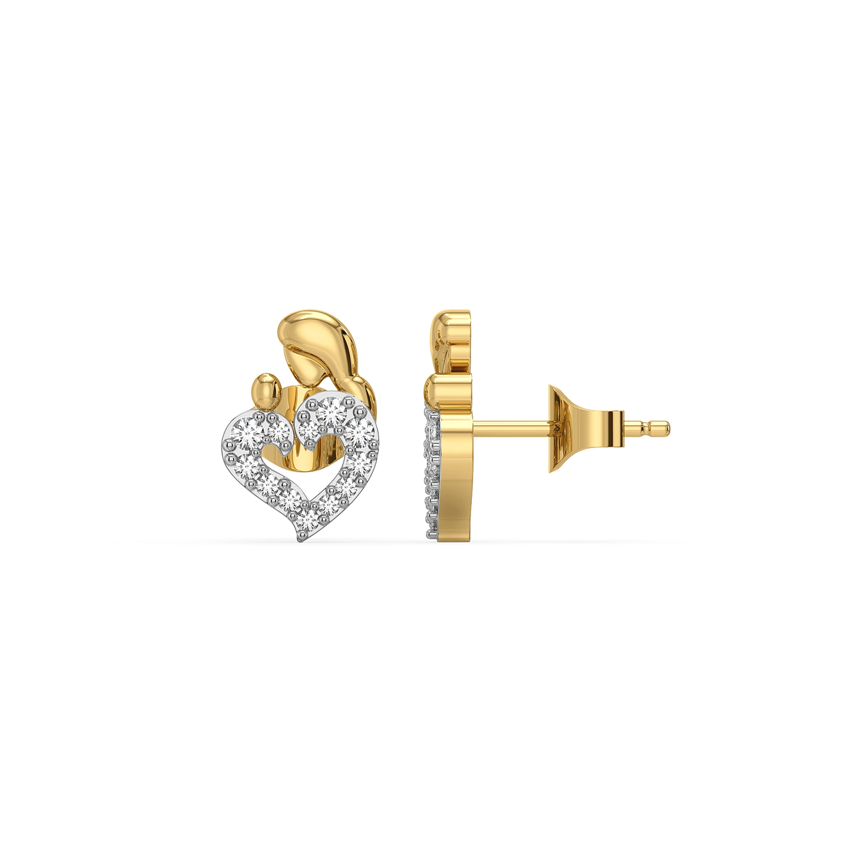 Mother Moon - Lab Diamond Stud Earrings