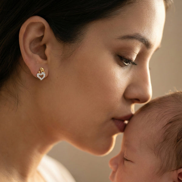 Mother Moon - Lab Diamond Stud Earrings