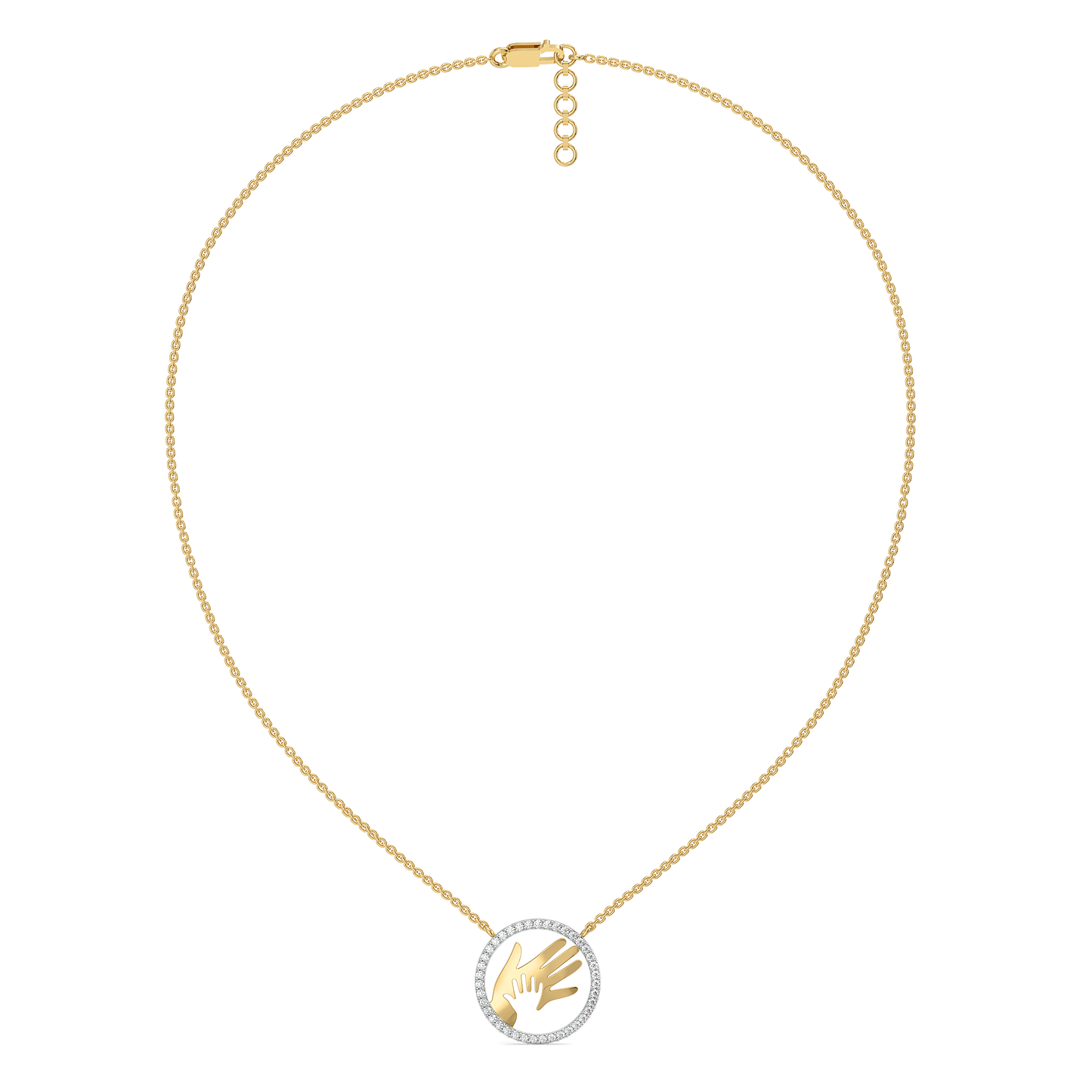 Hand in Hand - Lab Diamond Necklace