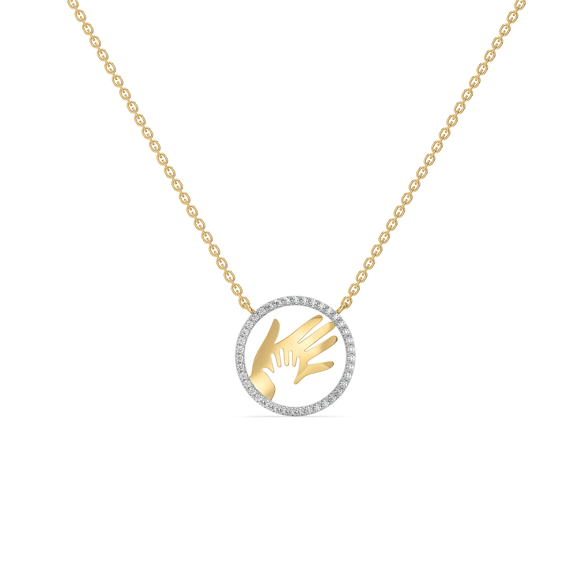 Hand in Hand - Lab Diamond Necklace