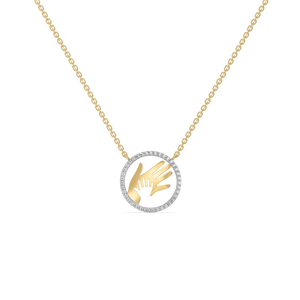 Hand in Hand - Lab Diamond Necklace