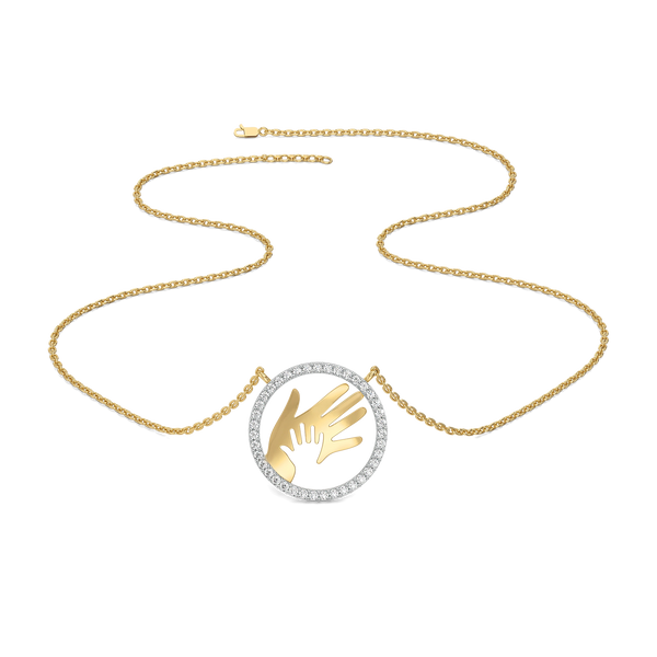 Hand in Hand - Lab Grown Diamond Necklace - Lukson 