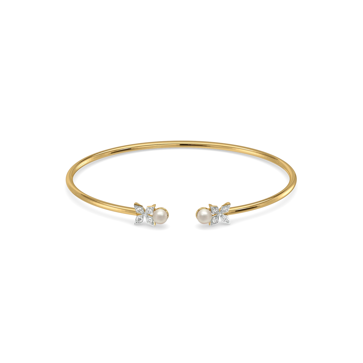 Winter Pearls - Lab Diamond Bangle