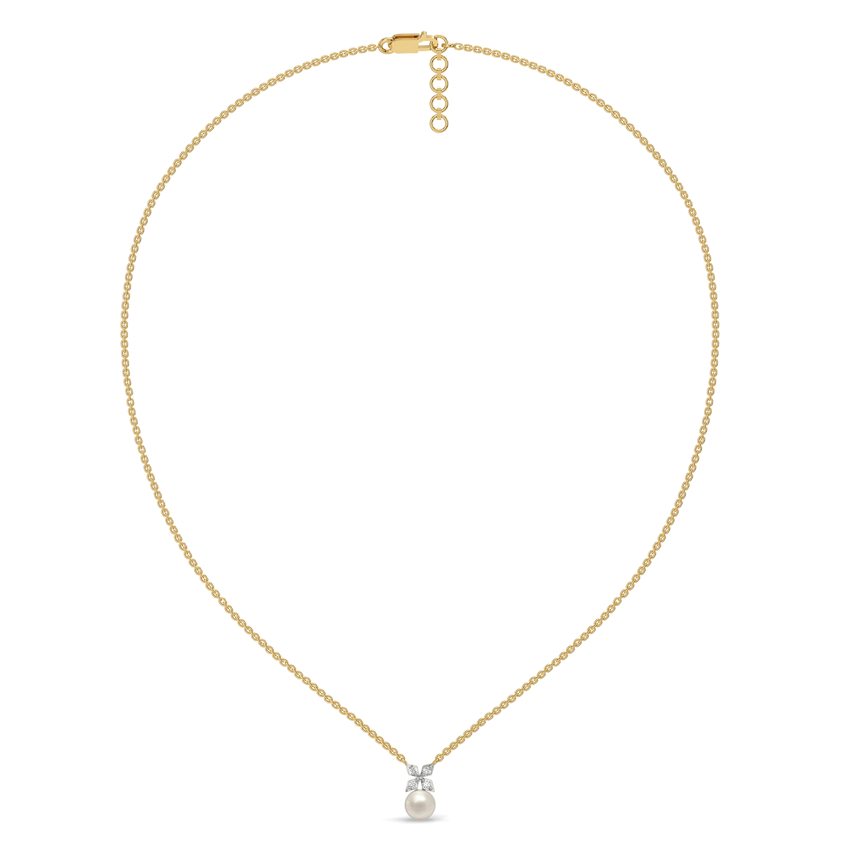 Winter Pearls - Lab Diamond Necklace