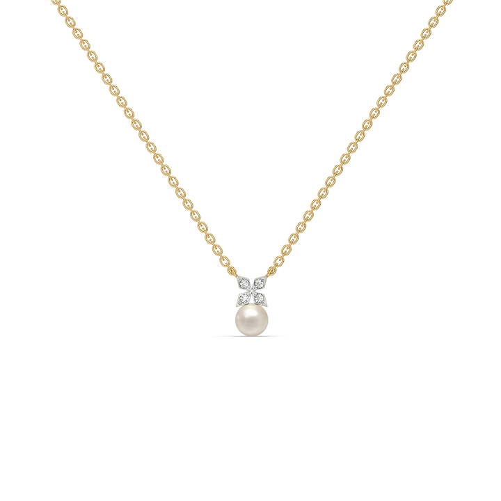 Winter Pearls - Lab Diamond Necklace