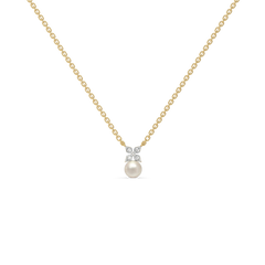 Winter Pearls - Lab Diamond Necklace