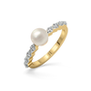 Lukson Winter Pearls Lab Grown Diamond Band Rings in India