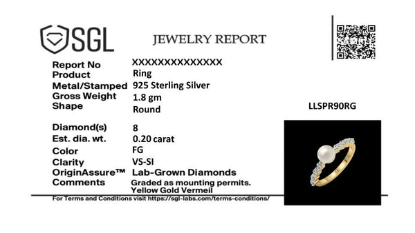Winter Pearls - Lab Diamond Band Rings