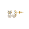 Pearls Lab Grown Diamond Stud Earrings | Lukson