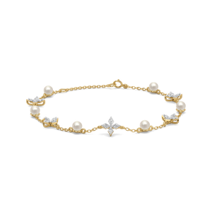 Crystal Pearls - Lab Diamond Bracelet