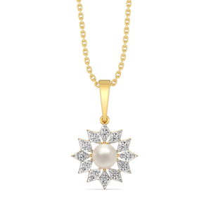 Crystal Pearls - Lab Diamond Pendant