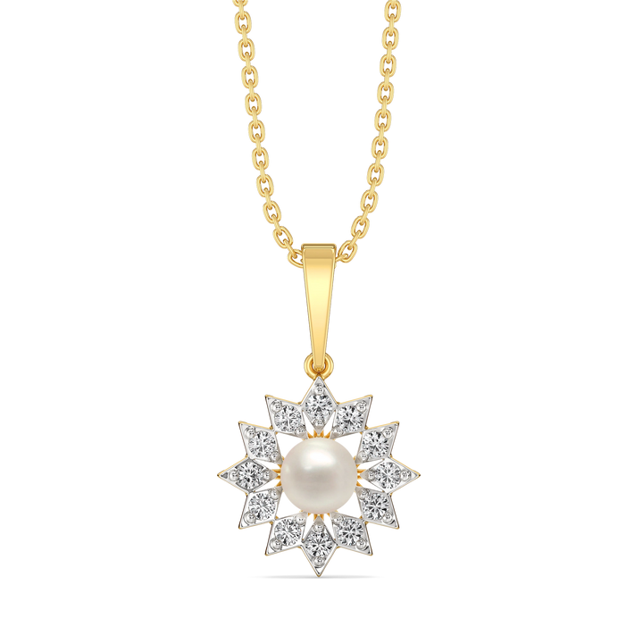 Crystal Pearls - Lab Diamond Pendant