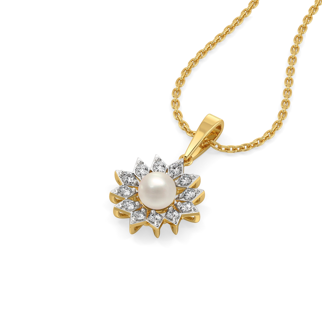 Crystal Pearls - Lab Diamond Pendant