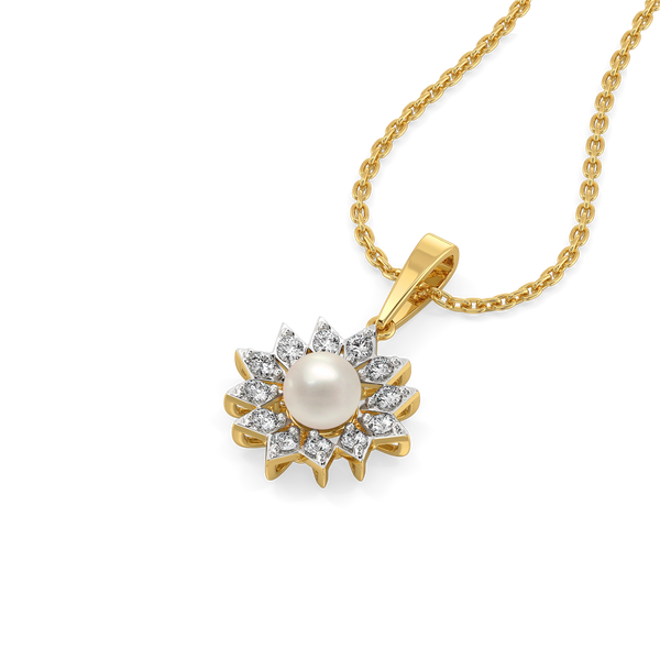 Crystal Pearls - Lab Diamond Pendant
