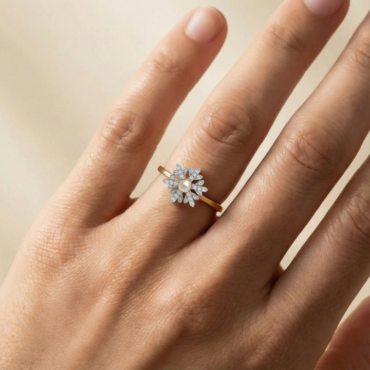 Crystal Pearls - Lab Diamond Rings