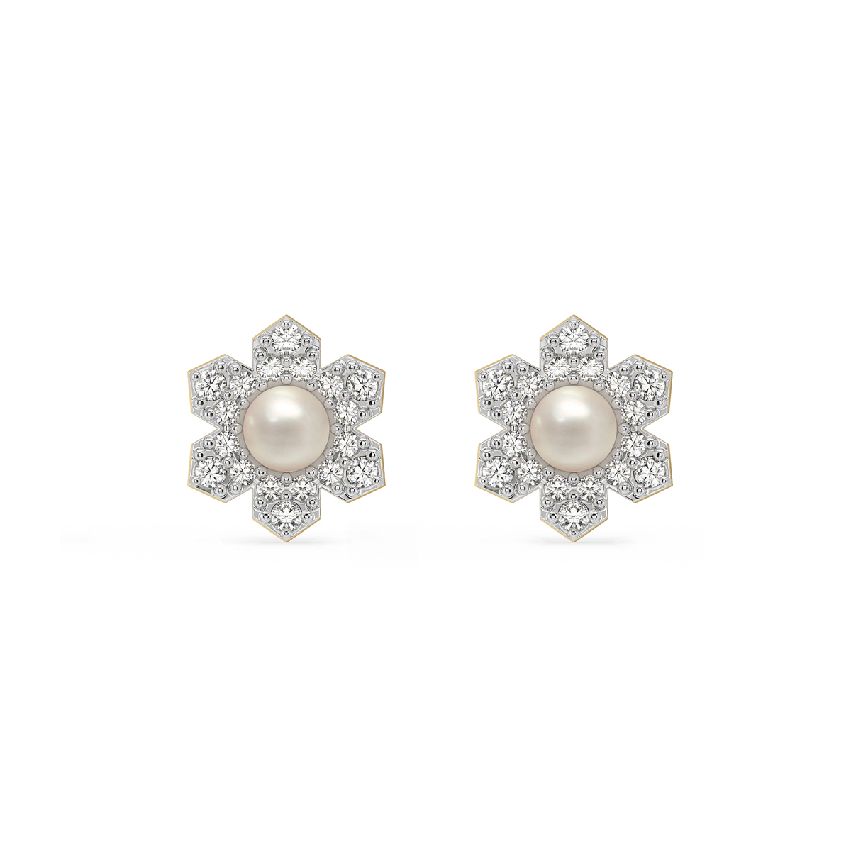 Crystal Pearls - Lab Diamond Earrings