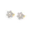 Lukson Crystal Pearls Lab Grown Diamond Earrings