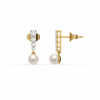 Lukson Pearl Lab Grown Diamond Drop Earrings in India