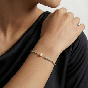 Snow Kissed Pearl - Lab Diamond Bracelet