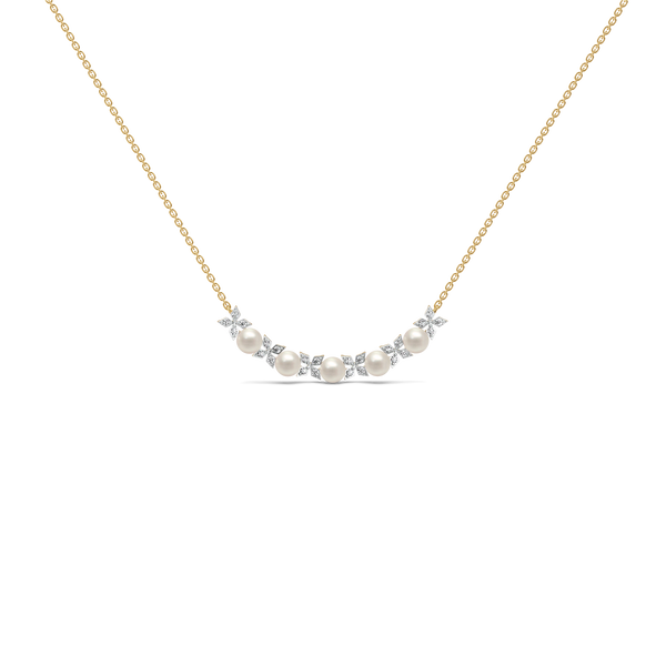 Lukson Snow Kissed Pearl - Lab Grown Diamond Necklace