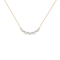 Snow Kissed Pearl - Lab Diamond Necklace
