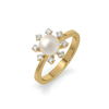 Lukson Snow Kissed Pearl Lab Grown Diamond Ring