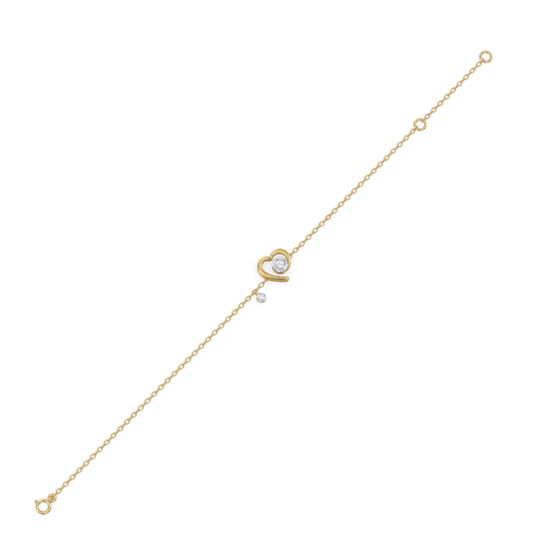 In Your Heart 18kt Gold Vermeil - Lab Grown Diamond Bracelet Online- Lukson 
