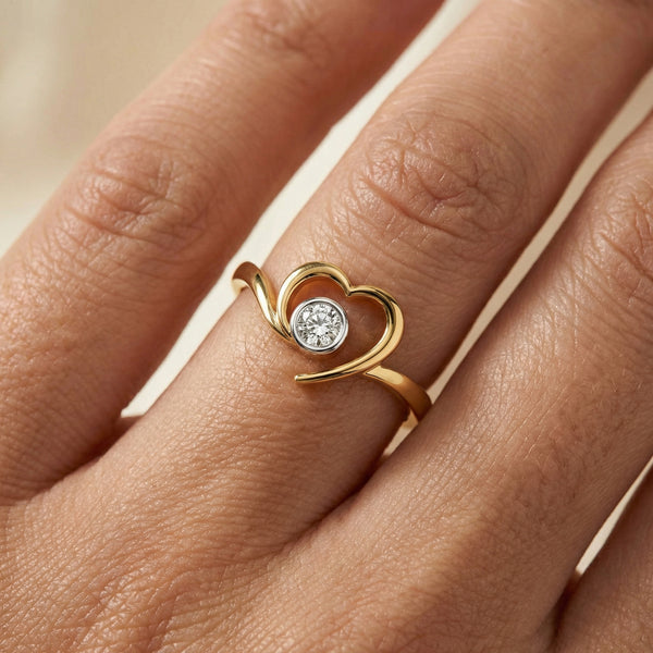 Lukson In Your Heart Lab Grown Diamond Ring for Women 
