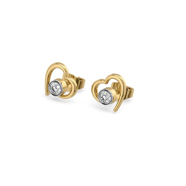 Lukson In Your Heart Lab Grown Diamond Stud Earrings
