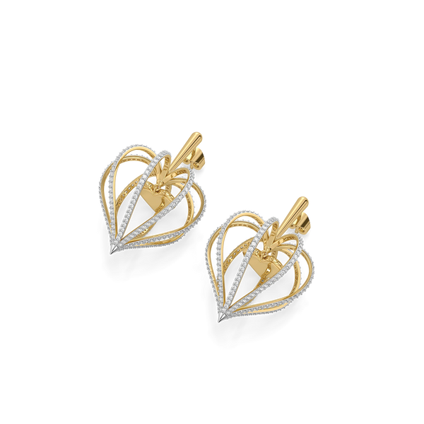 Lukson Wrapped Lab Grown Diamond Drop Earrings India