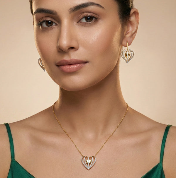 Lukson Wrapped in Love Lab Grown Diamond Drop Earrings India