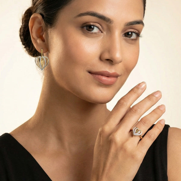 Lukson Wrapped in Love 18k Gold Lab Grown Diamond Ring for Women