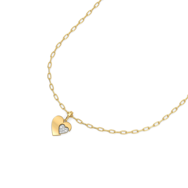  Lukson Flip of Love - Lab Grown Diamond Necklace for Women 