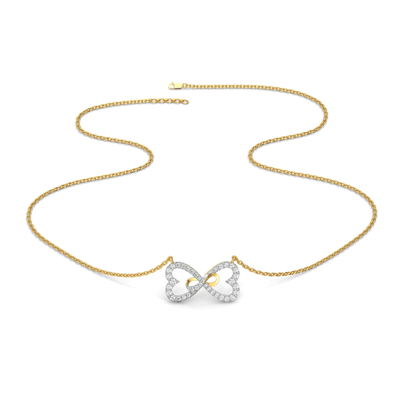 Lukson Infinite Us Lab Grown Diamond Necklace for Women 
