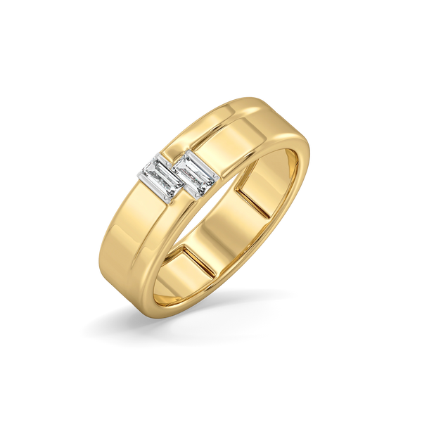 Parallel Promise 18k Gold Lab Grown Diamond Couple Rings Online in India - Lukson 