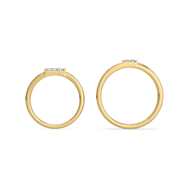 Parallel Promise 18k Gold Lab Grown Diamond Rings - Lukson 