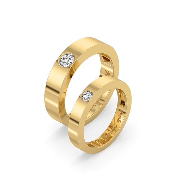 Lukson Always Chosen Lab Grown Diamond Couple Band Rings Online