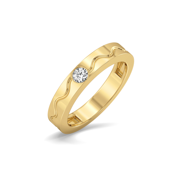 Lukson Rhythm of Love 18k Gold Vermeil Lab Grown Diamond Couple Rings 